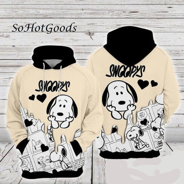 Disney Snoopy Cute Lover 3d Hoodie Zip Hoodie 1046