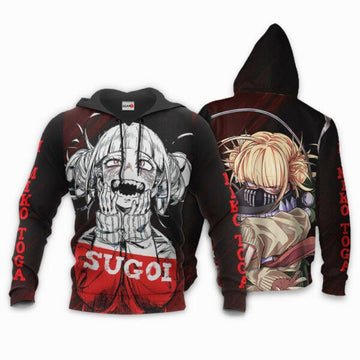 Himiko Toga Sugoi My Hero Academia Anime 3k360 Fan Gift Stylist Unisex Cartoon 3d Hoodie Zip Hoodie 531