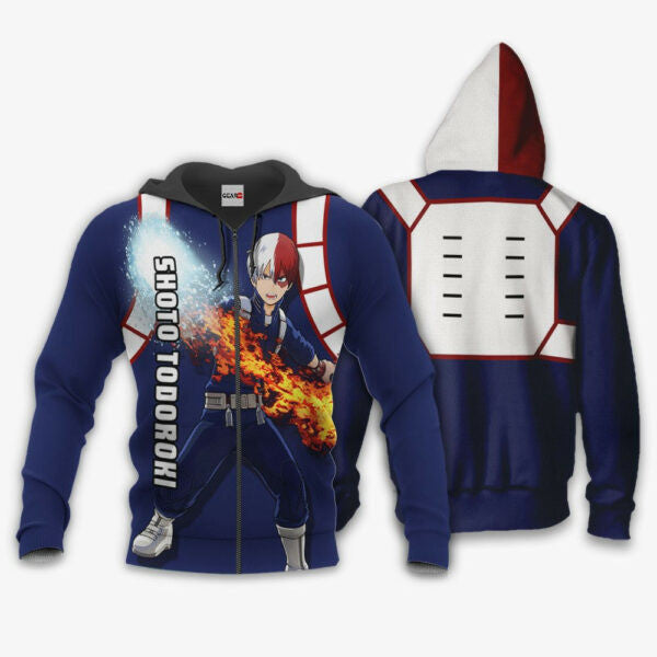 Shoto Todoroki Anime My Hero Academia Manga 2k20 Fan Gift Stylist Unisex Cartoon Graphic Outfits Aop 3d Hoodie Zip Hoodie 2577