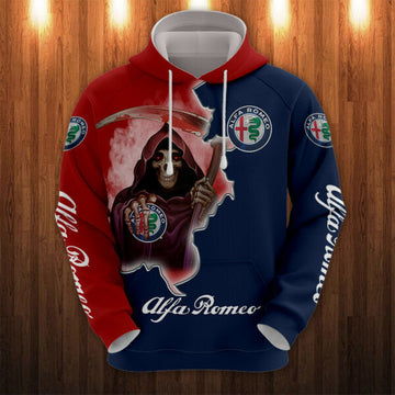 Death Alfa Romeo Car 7k399 Fan Gift Stylist Unisex Cartoon 3d Hoodie Zip Hoodie 729