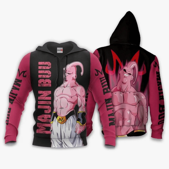 Skinny Majin Buu Dragon Ball Anime Manga For Men And Women 3d Hoodie Zip Hoodie