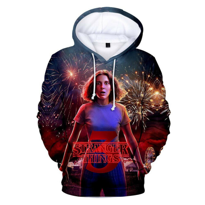 New Fashion Stranger Things Season 3 3d Printed Anime Hoodie Women And Men Hip Hop Streetwear Hooded