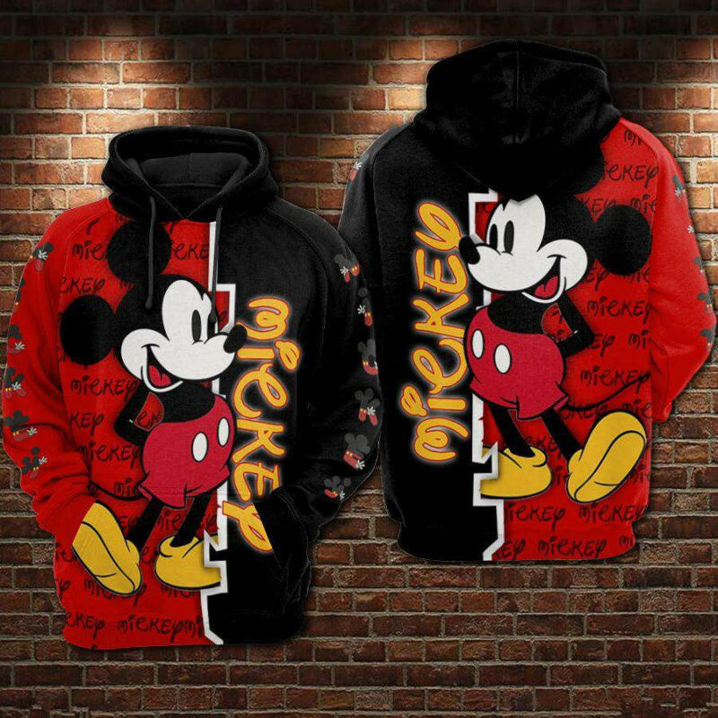 Disney Mickey Red 3d Hoodies
