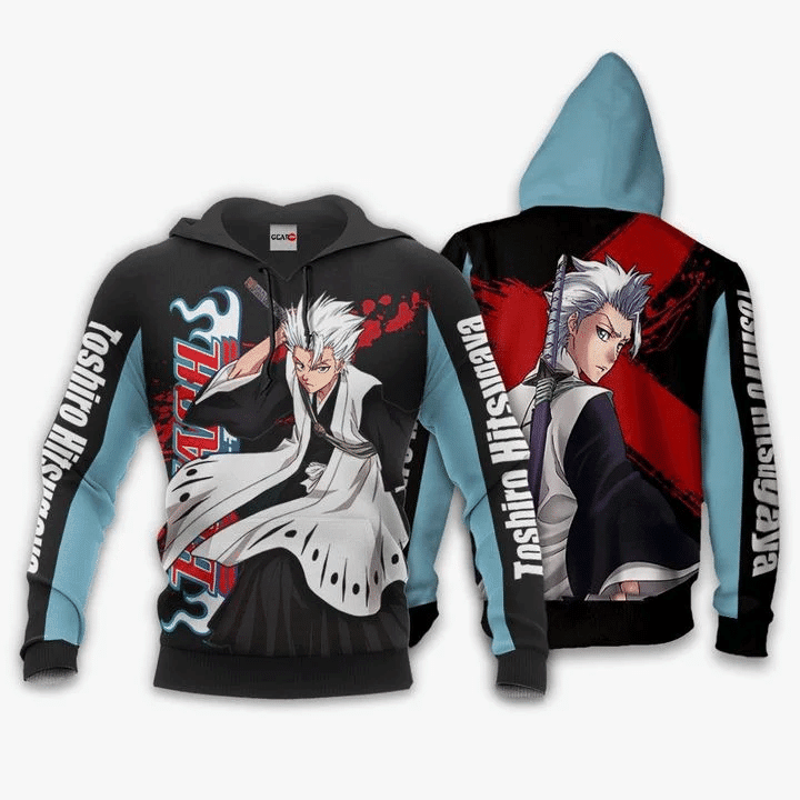 Toshiro Hitsugaya Anime Manga Bleach For Men And Women 3d Hoodie Zip Hoodie