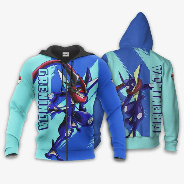 Greninja Anime Pokemon Manga 1k831 Fan Gift Stylist Unisex Cartoon Graphic Outfits Aop 3d Hoodie Zip Hoodie 215