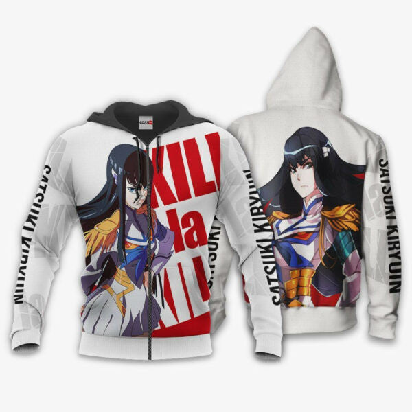 Kill La Kill Satsuki Kiryuin Anime 3k398 Fan Gift Stylist Unisex Cartoon 3d Hoodie Zip Hoodie 807