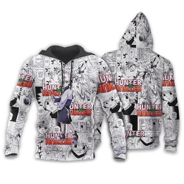 Killua Zoldyck Hunter X Hunter Anime Manga For Men And Women 3d Hoodie Zip Hoodie