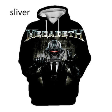 New Fashion Megadeth Band Print Hoodies Men Coat Jacket Power Sweatshirts Hoody 01