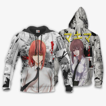 Mikima Manga Style Chainsaw Man Anime 3k55 Fan Gift Stylist Unisex Cartoon 3d Hoodie Zip Hoodie 1956