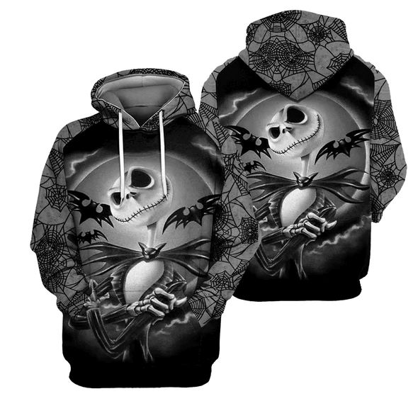Jack Skellington The Nightmare Before Christmas 77 Fan Gift Stylist Unisex Cartoon Graphic Outfits Aop Hoodie, Zip Hoodie 968