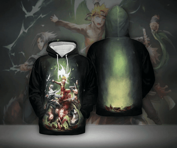 Naruto Characters Anime Fan Gift, Stylist Unisex Cartoon Graphic Outfits Aop Hoodie, Zip Hoodie 1877