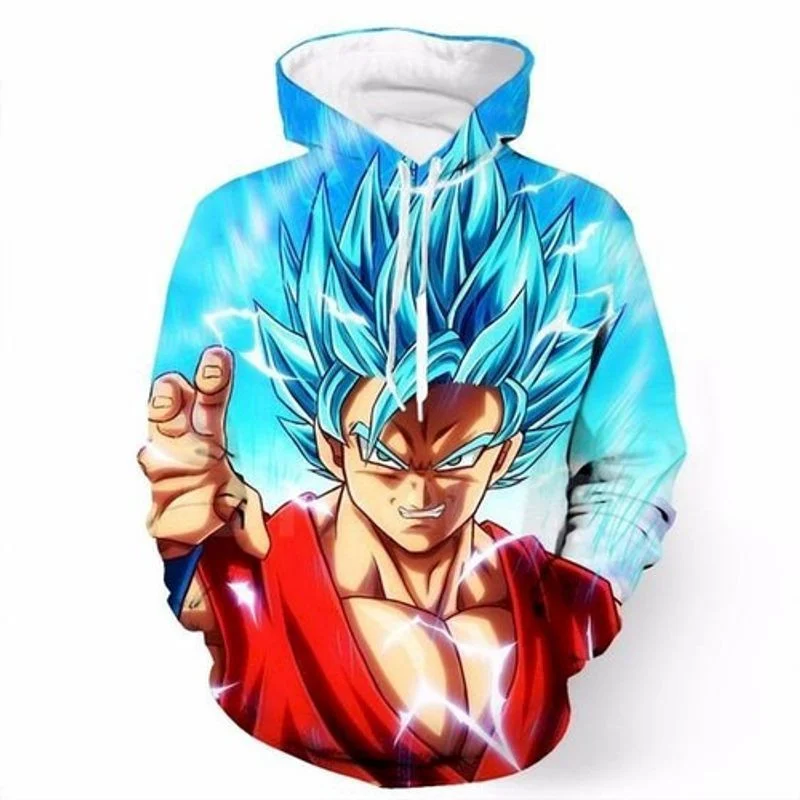 Goku Super Saiyan God Blue Power 3d Hoodie