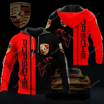 Skull Porsche Sports Car 8k383 Fan Gift 3d Zip Hoodie Hoodie Ii0 2361