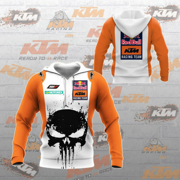 Punisher Red Bull Ktm Factory Racing Team F1 8k131 Fan Gift 3d Zip Hoodie Hoodie Ii0 2526