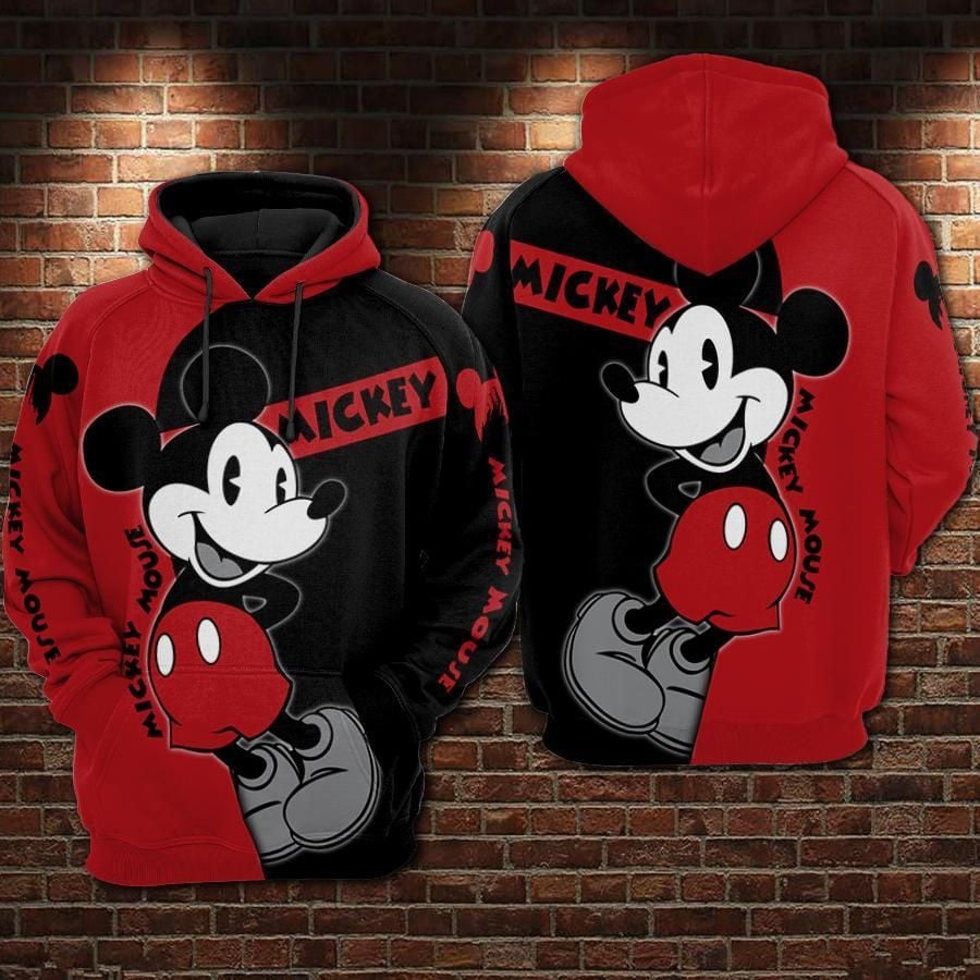 Mickey Mouse Over Print 3d Hoodie Zip Hoodie 312