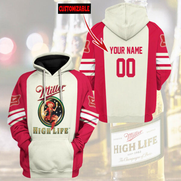 Miller High Life Personalized 3d Hoodie 2208