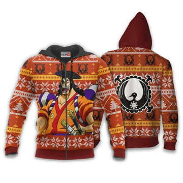 Kozuki Oden Ugly Christmas Sweater One Piece Anime 1k497 Fan Gift Stylist Unisex Cartoon Graphic Outfits Aop 3d Hoodie, Zip Hoodie 1526
