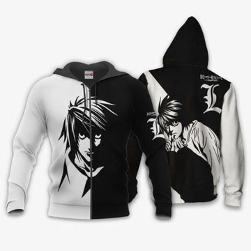 Death Note Hoodie L Lawliet Anime 3k458 Fan Gift Stylist Unisex Cartoon 3d Hoodie Zip Hoodie 407