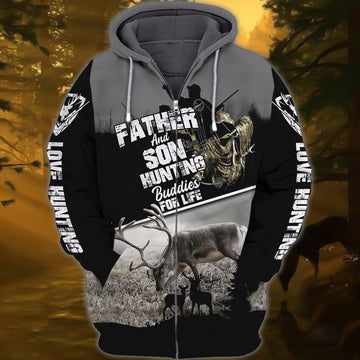 Father's Day Father And Son Hunting Buddies For Life Love Hunting 1 For Men And Women 3d Hoodie Zip Hoodie