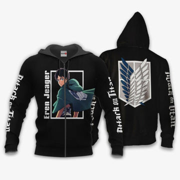 Eren Jeager Attack On Titan Anime 3k390 Fan Gift Stylist Unisex Cartoon 3d Hoodie Zip Hoodie 18