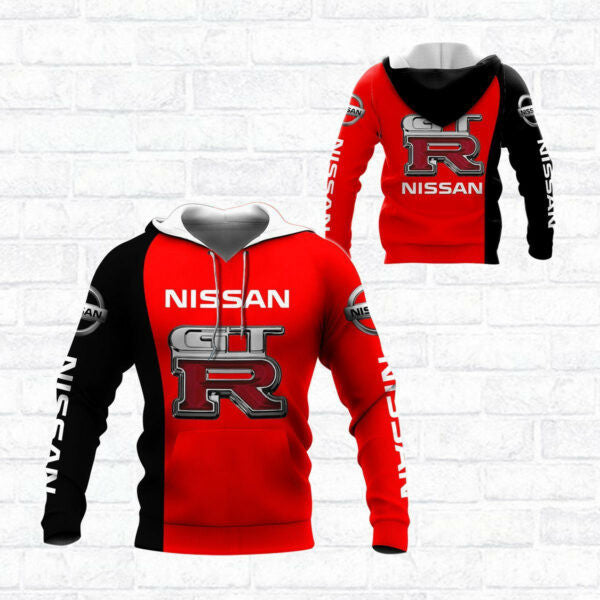 Nissan Gtr Black And Red All Over Print Hoodie, Zip Hoodie 180 2440