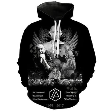 Linkin Park Rip Chester Bennington 3d Print Unisex Hoodies Long Sleeve Hip Hop Hooded
