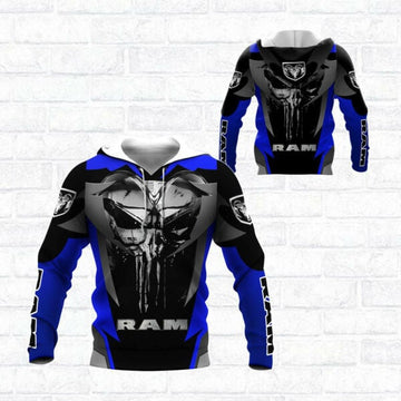 Punishes Dodge Ram Sports Car 8k486 Fan Gift 3d Zip Hoodie Hoodie Ii0 2668