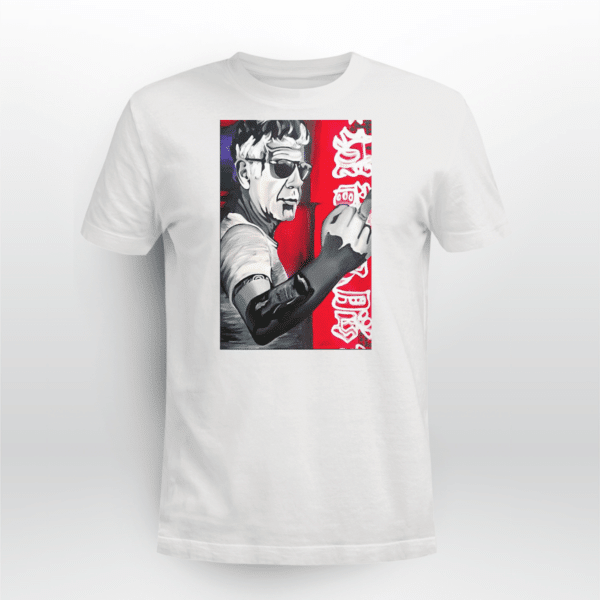 Anthony Bourdain Middle Finger Original Hand Painted Hoodie Sweatshirt Tanktop 1046