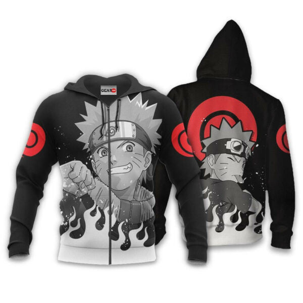 Uzumaki Naruto Anime 1k409 Fan Gift Stylist Unisex Cartoon Graphic Outfits Aop 3d Hoodie, Zip Hoodie 2768