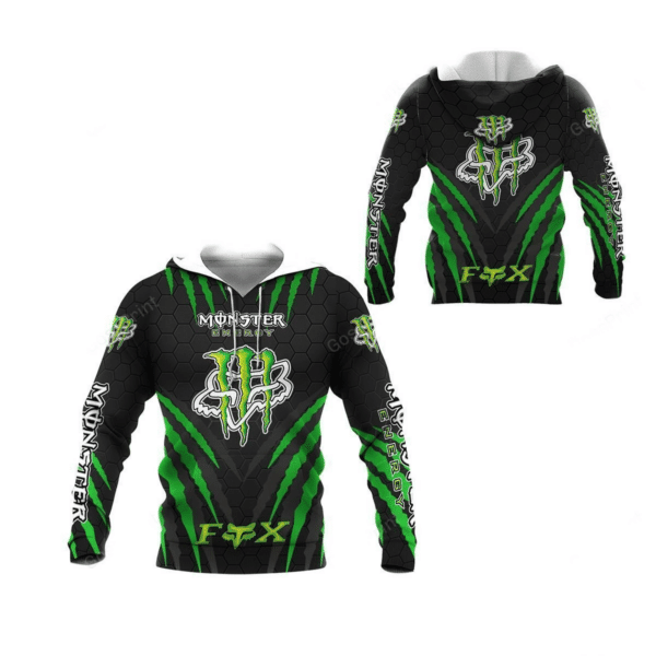 Fox Racing Monster Energy Racing Team Car A2 Fan Gift 3d Zip Hoodie Hoodie Ii0 1062