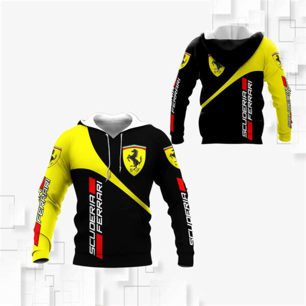Scuderia Ferrari Luxyry Racing Car F1 8k153 Fan Gift 3d Zip Hoodie Hoodie Ii0 1966