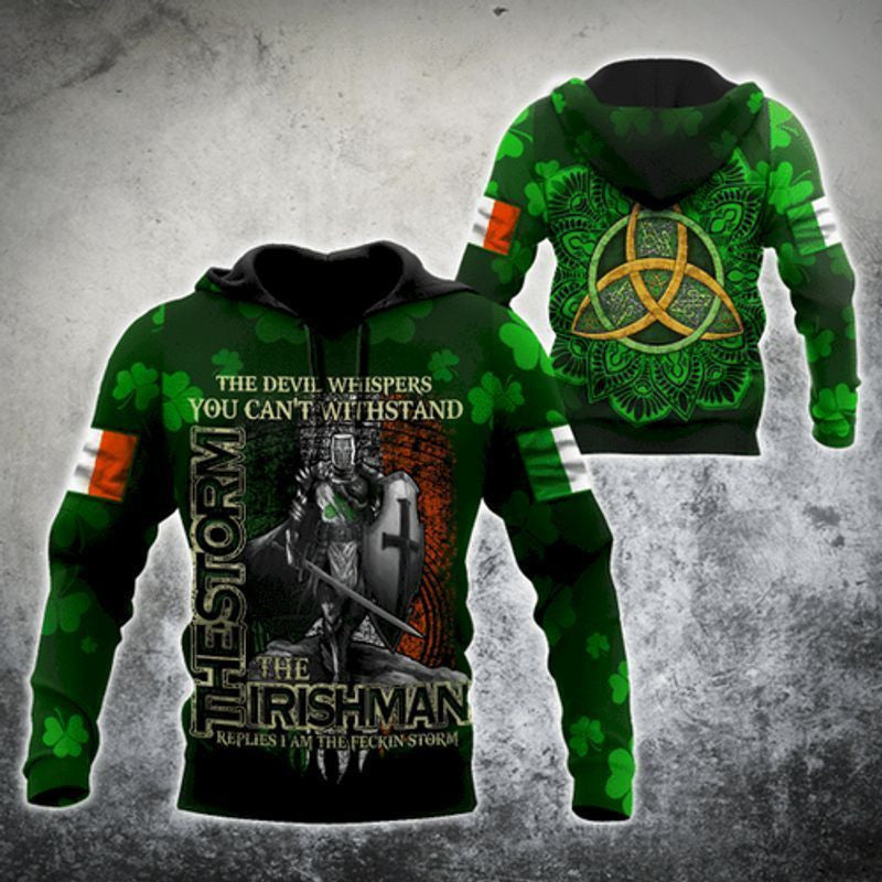Irish St Patrick Day The Storm The Irish Man All Over Printing 3d Hoodie