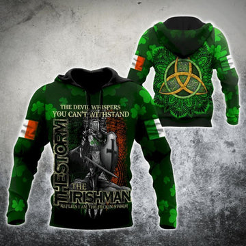 Irish St Patrick Day The Storm The Irish Man All Over Printing 3d Hoodie