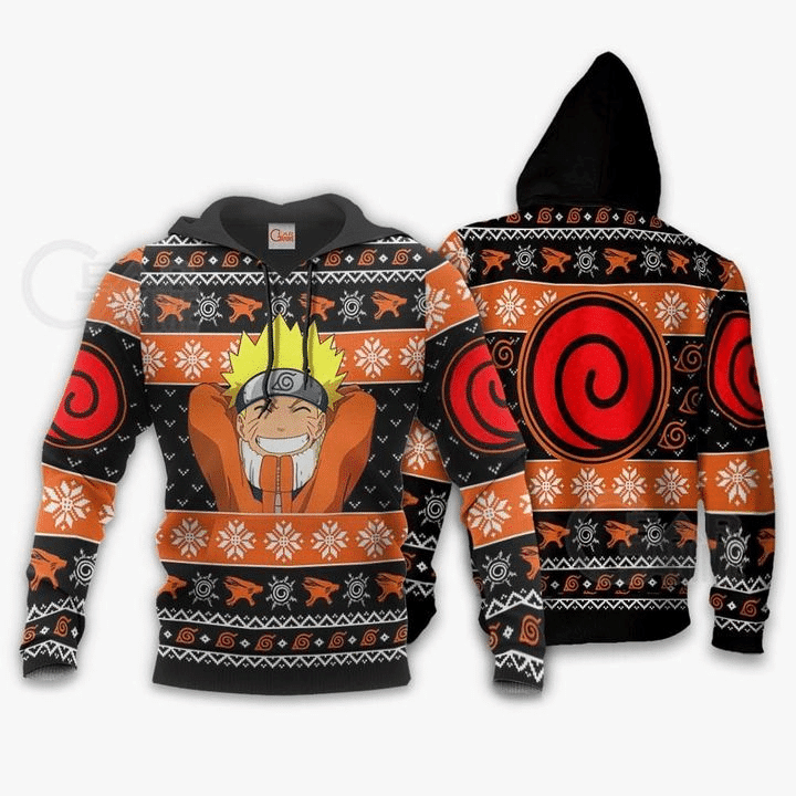 Happy Naruto Ugly Christmas Naruto Anime Manga For Men And Women 3d Hoodie Zip Hoodie