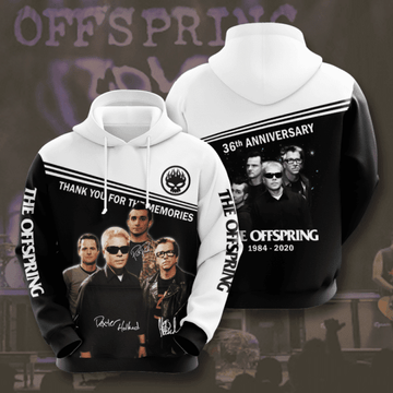 The Offspring 36th Anniversary 1984 2020 Signature Design Gift For Fan Custom 3d Hoodie All Over Printed Hoodie
