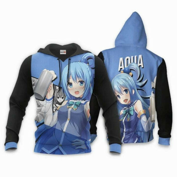 Aqua Anime Manga Konosuba God?s Blessing On This Wonderful World Aop Hoodie 1578