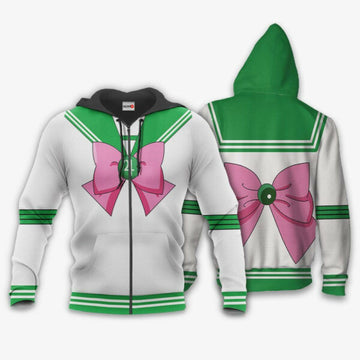 Sailor Jupiter Uniform Sailor Moon Anime 3k406 Fan Gift Stylist Unisex Cartoon 3d Hoodie Zip Hoodie 2811