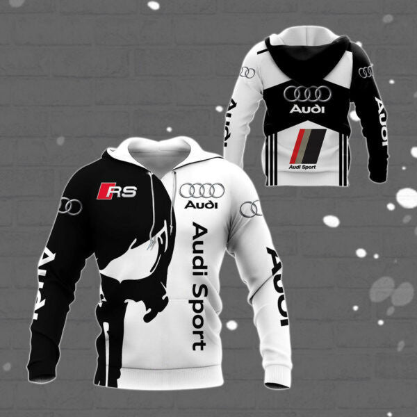 Skull Audi Sport Luxury Car 8k313 Fan Gift 3d Zip Hoodie Hoodie Ii0 1788