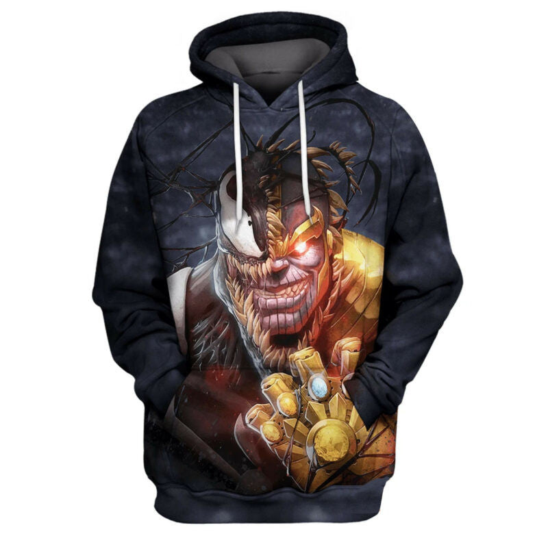 Marvel Venom Thanos 3d Hoodie Zip Hoodie