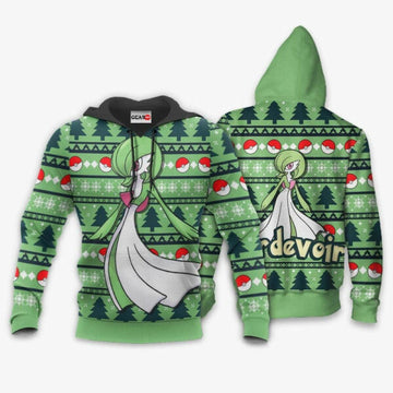 Gardevoir Ugly Christmas Sweater Anime Pokemon Manga 1k770 Fan Gift Stylist Unisex Cartoon Graphic Outfits Aop 3d Hoodie, Zip Hoodie 1039