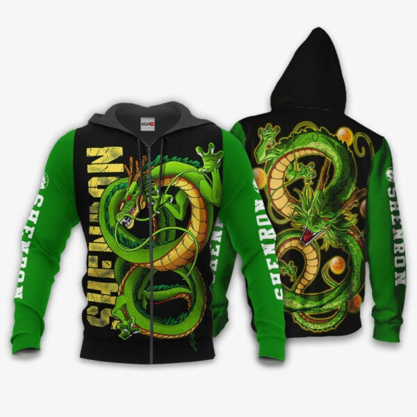 Shenron Dragon Ball Z Anime 1k269 Fan Gift Stylist Unisex Cartoon Graphic Outfits Aop 3d Hoodie, Zip Hoodie 2320