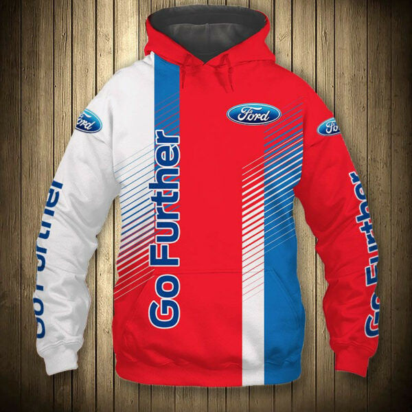 Ford Go Further Sport Car 7k383 Fan Gift Stylist Unisex Cartoon 3d Hoodie Zip Hoodie 470
