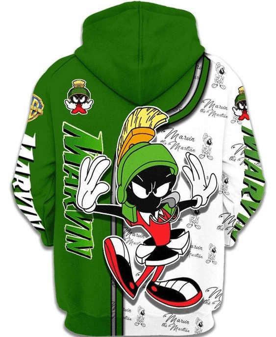 Marvin The Martian Looney Tunes Flims 44 Fan Gift Stylist Unisex Cartoon Graphic Outfits Aop Hoodie 247