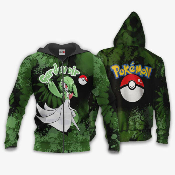 Gardevoir Anime Pokemon Manga Tie Dye Style 1k769 Fan Gift Stylist Unisex Cartoon Graphic Outfits Aop 3d Hoodie, Zip Hoodie 743