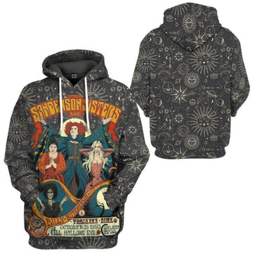 Hocus Pocus The Sanderson Sisters Witches Grey Hoodie Zip Hoodie