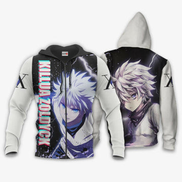 Killua Zoldyck Hunter X Hunter Anime 3k61 Fan Gift Stylist Unisex Cartoon 3d Hoodie Zip Hoodie 188