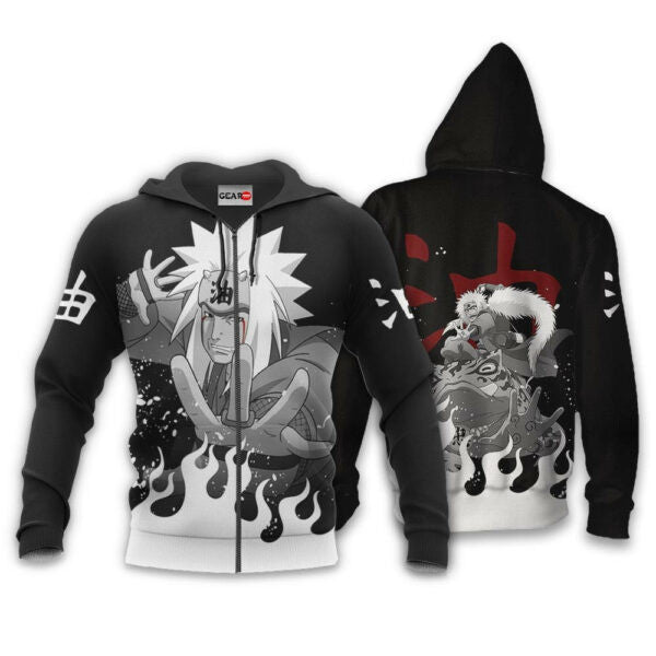 Jiraiya Naruto Anime 1k398 Fan Gift Stylist Unisex Cartoon Graphic Outfits Aop 3d Hoodie, Zip Hoodie 787