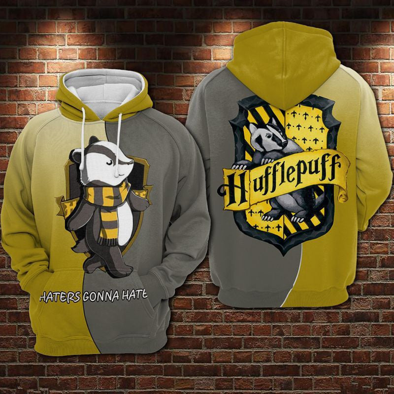 Hufflepuff Harry Potter Haters Gonna Hate Over Print 3d Hoodie Zip Hoodie