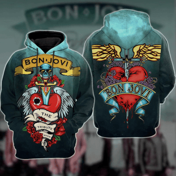 Bon Jovi Music Band 2k567 Lover Gift ,bon Jovi Music Band All Over Print 3d Hoodie 1382