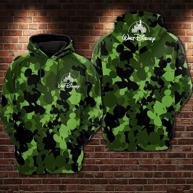 I Love Mickey Mouse Disney Camo Over Print 3d Hoodie Zip Hoodie 4